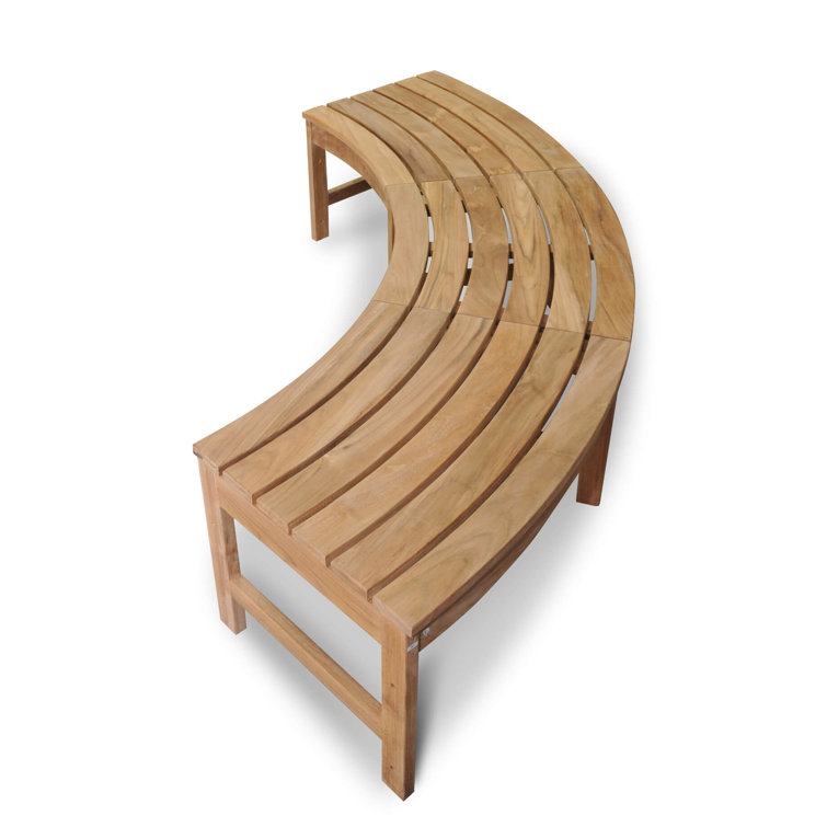 Curved backless garden discount bench